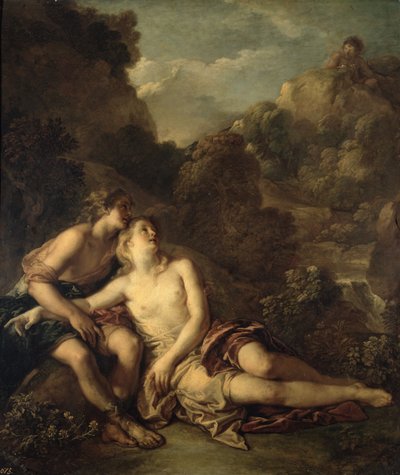 Acis en Galatea door Charles de la Fosse